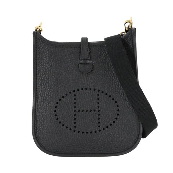 HERMES Evelyne Amazone TPM Shoulder Bag Taurillon Clemence Black 90285114 - Picture 1 of 11